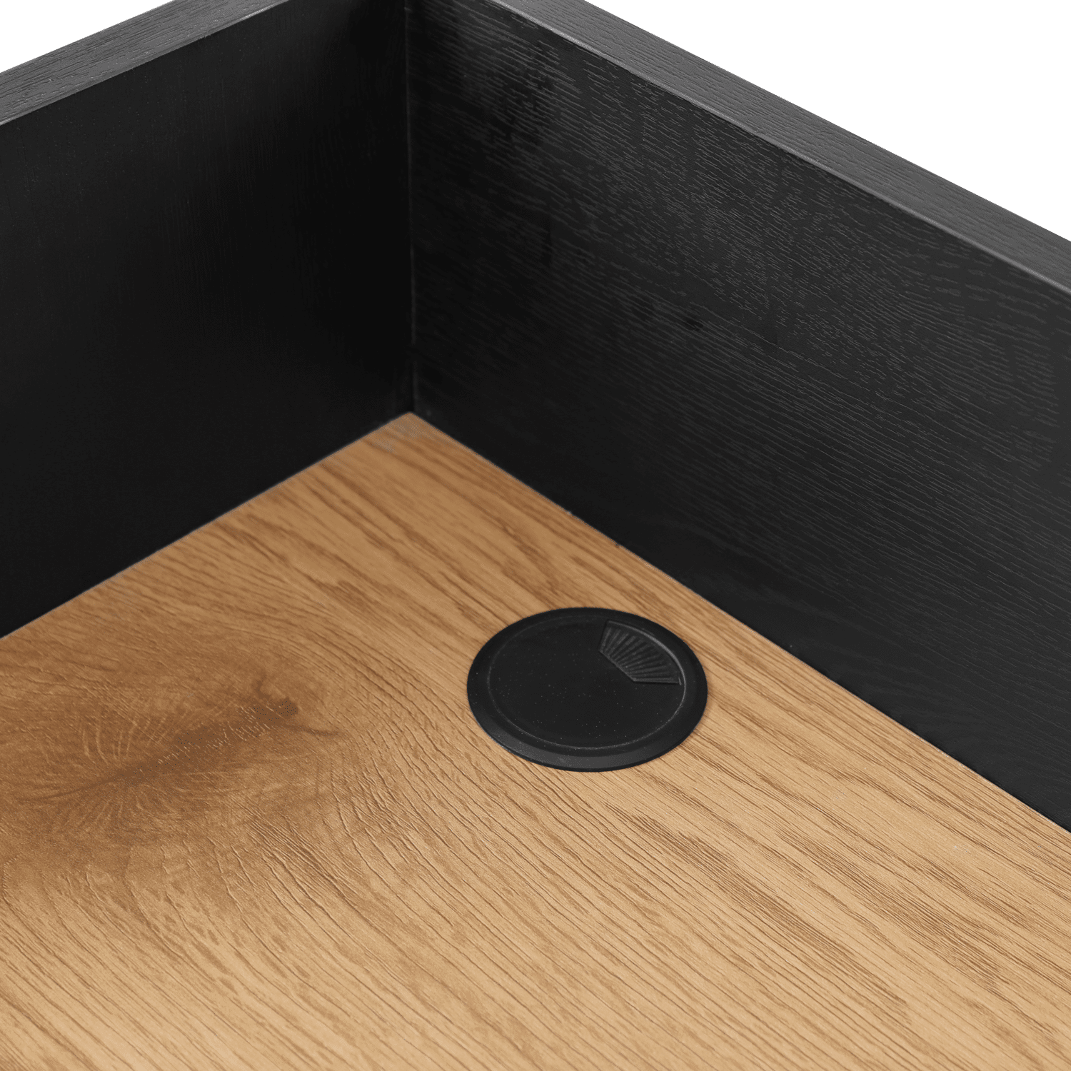Houten en zwart bureau CHARLES