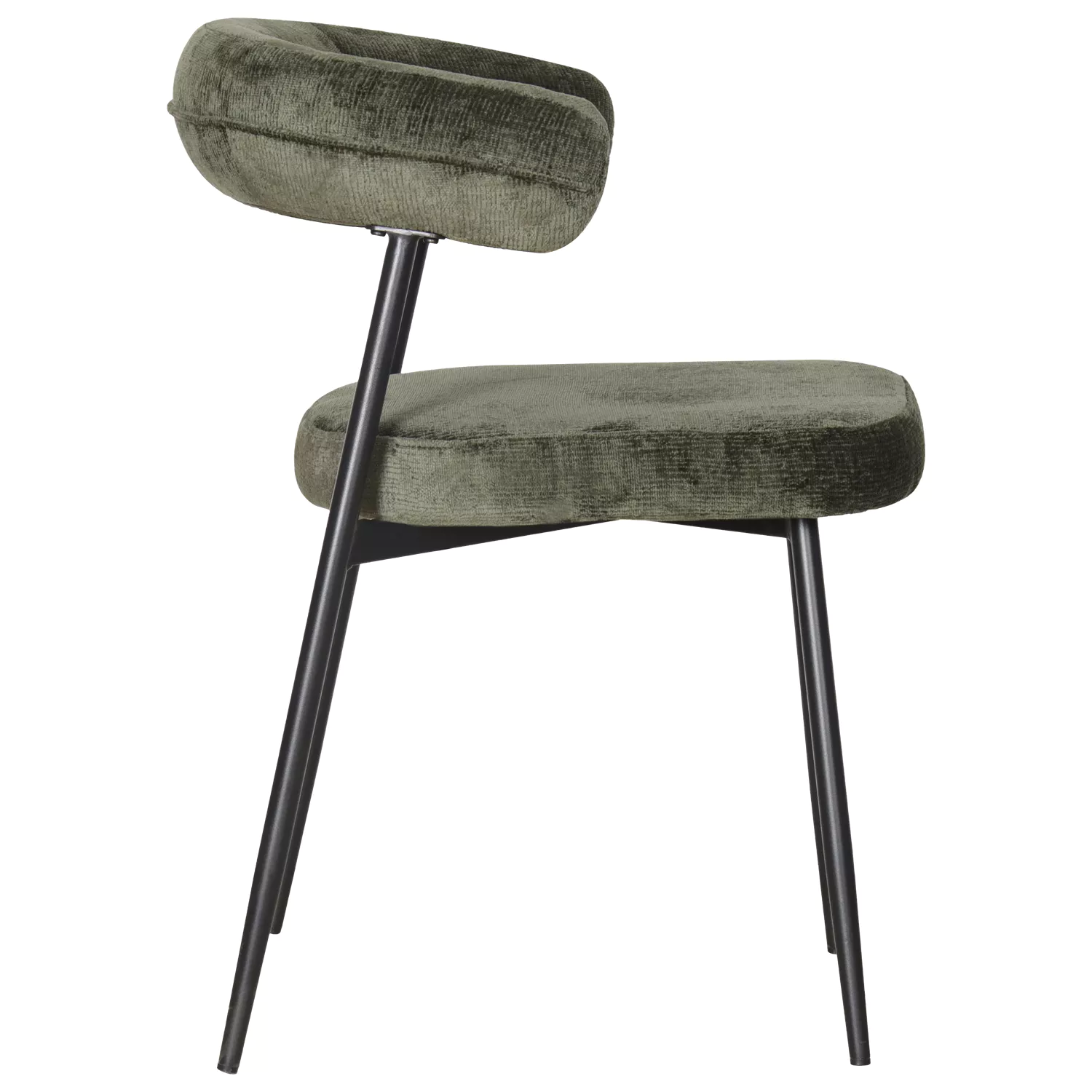 Lot de 2 chaises en tissu vert THEA