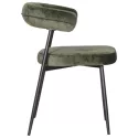 Lot de 2 chaises en tissu vert THEA