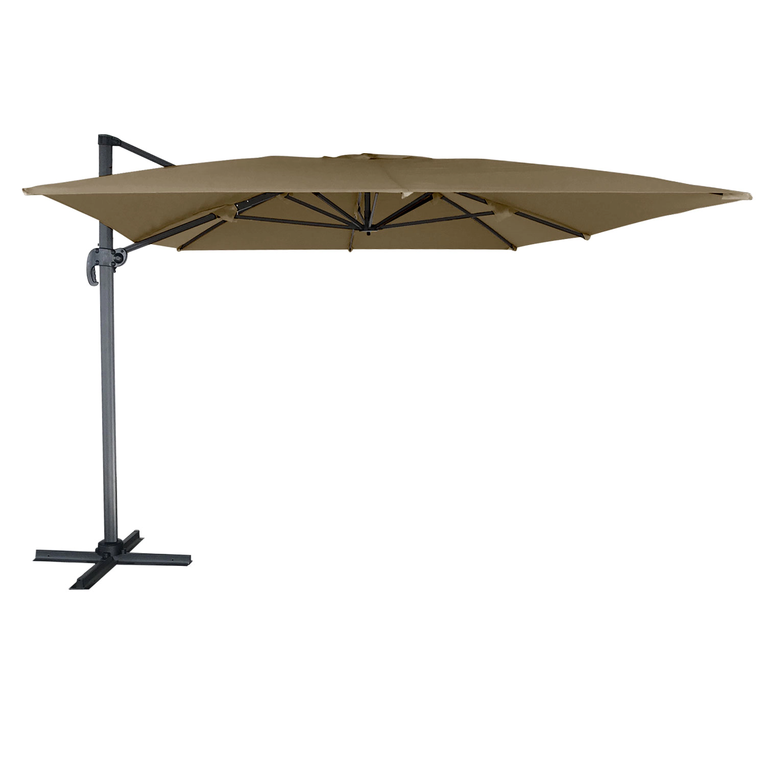 Parasol déporté MOLOKAI rectangulaire 3x4m taupe