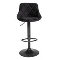 Lot de 2 tabourets de bar en velours noir ROBIN