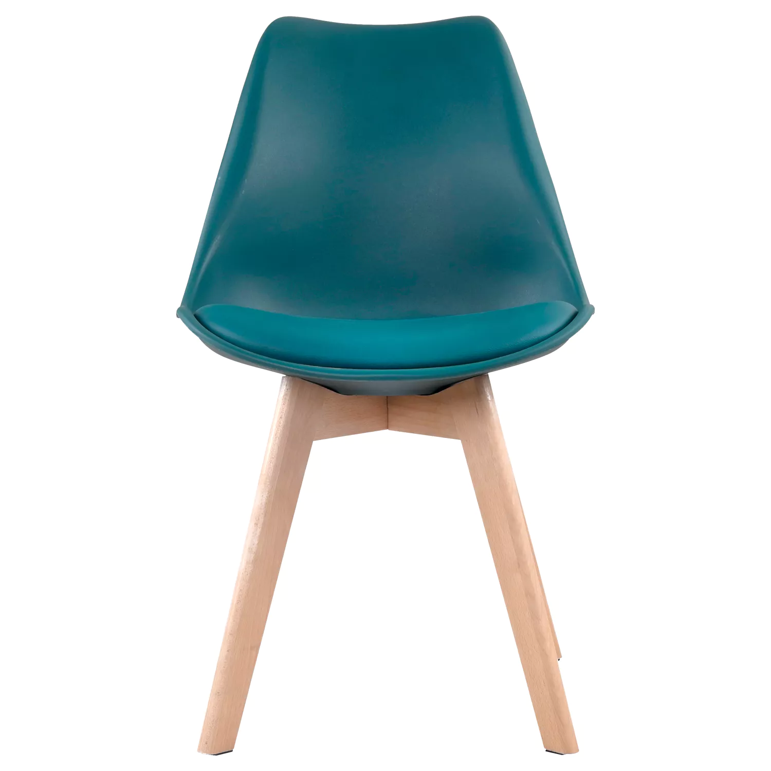 Conjunto de 4 cadeiras escandinavas azuis NORA com almofada