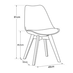 Set di 2 sedie scandinave...