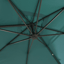 Parasol déporté MOLOKAI carré 3x3m bleu + housse