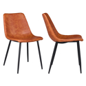 Lot de 2 chaises vintage ÉLIA cognac