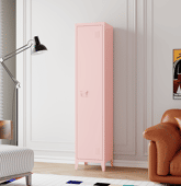 Armoire en métal 1 porte rose