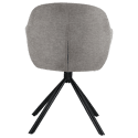 Set van 2 SAFFI grijze stoffen stoelen