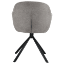 Lot de 2 chaises en tissu gris SAFFI