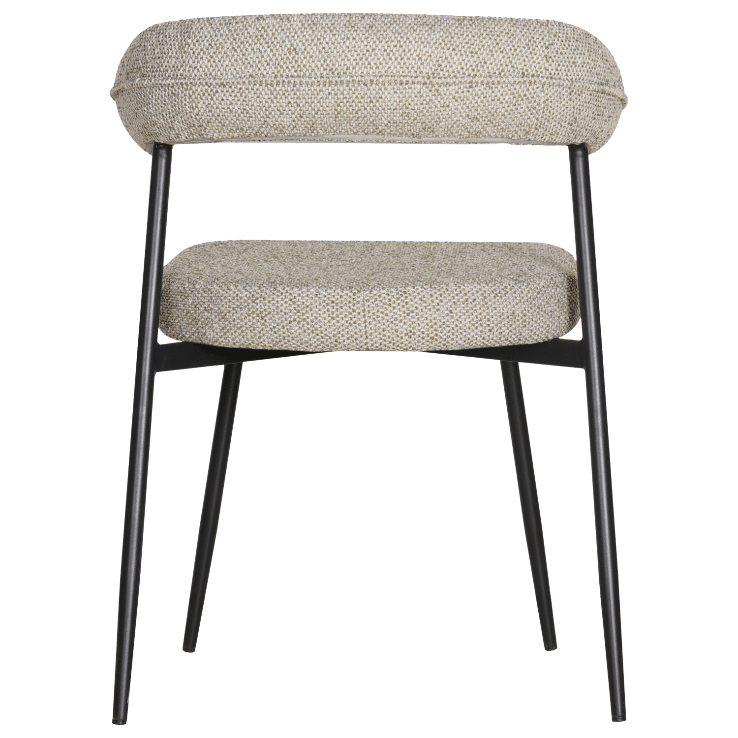 Lot de 2 chaises en tissu vert chiné THEA