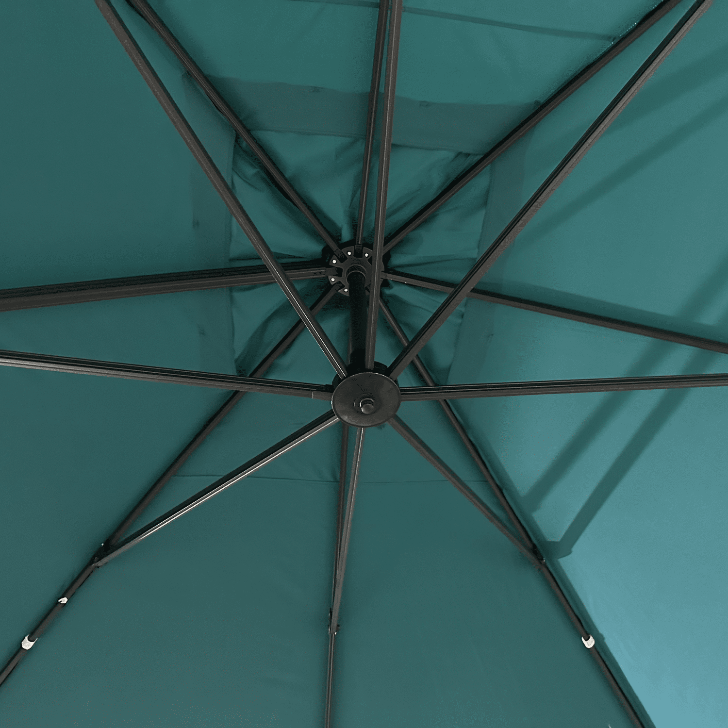 Frei stehender Sonnenschirm MOLOKAI rechteckig 3x4m blau + Hülle