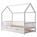 Ausziehbares Hüttenbett für Kinder 190x90cm weiß MARCEAU