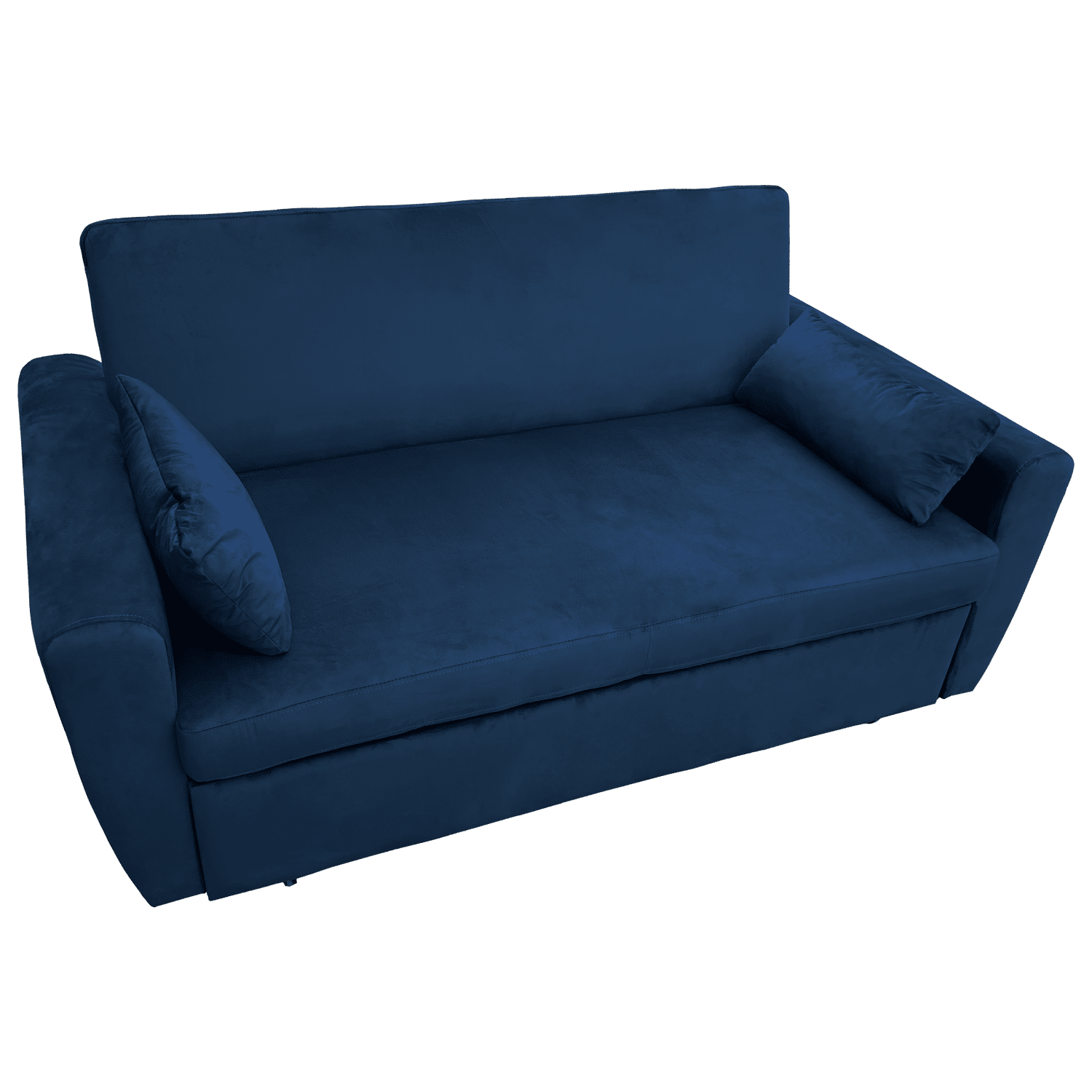 Sofá-cama MATT de 2 lugares em veludo azul