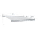 Toldo SAULE 5 × 3m com toldo semi-canopy - Tecido antracite e estrutura cinzenta