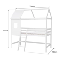 Mezzanine cama para crianças 190x90cm MARGOT branco