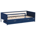 Lit pour enfant 190x90cm bleu foncé avec tiroirs ADAM