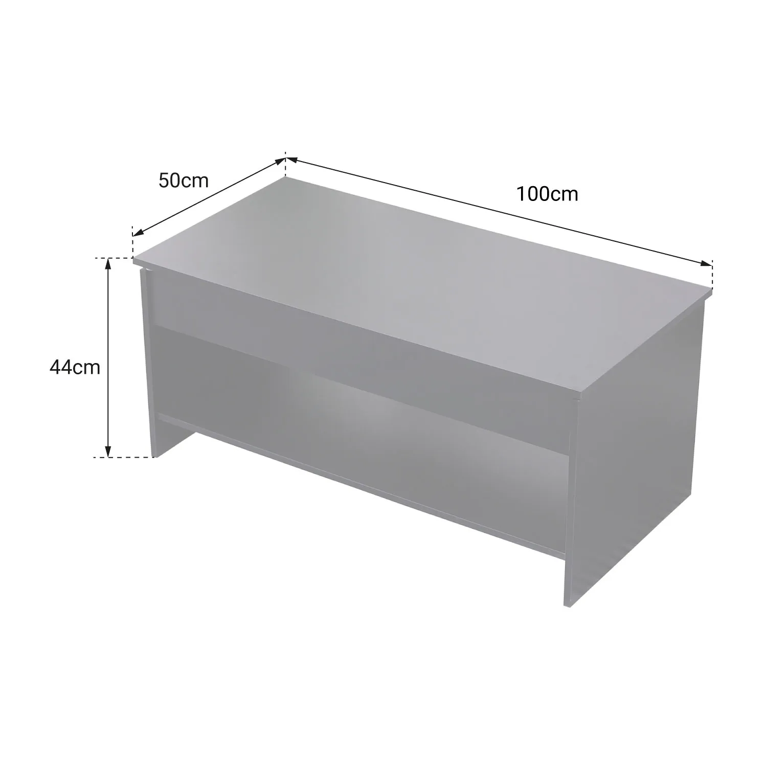 Table basse avec plateau relevable blanche et bois