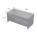 Table basse avec plateau relevable blanche et bois - Happy Garden