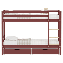 Kinderstapelbed 190x90cm terracotta met laden