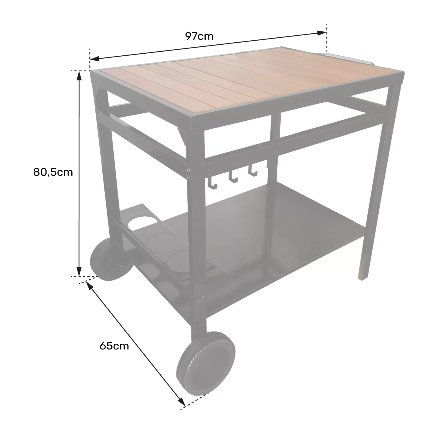 Carrito bar exterior para plancha AVEIRO