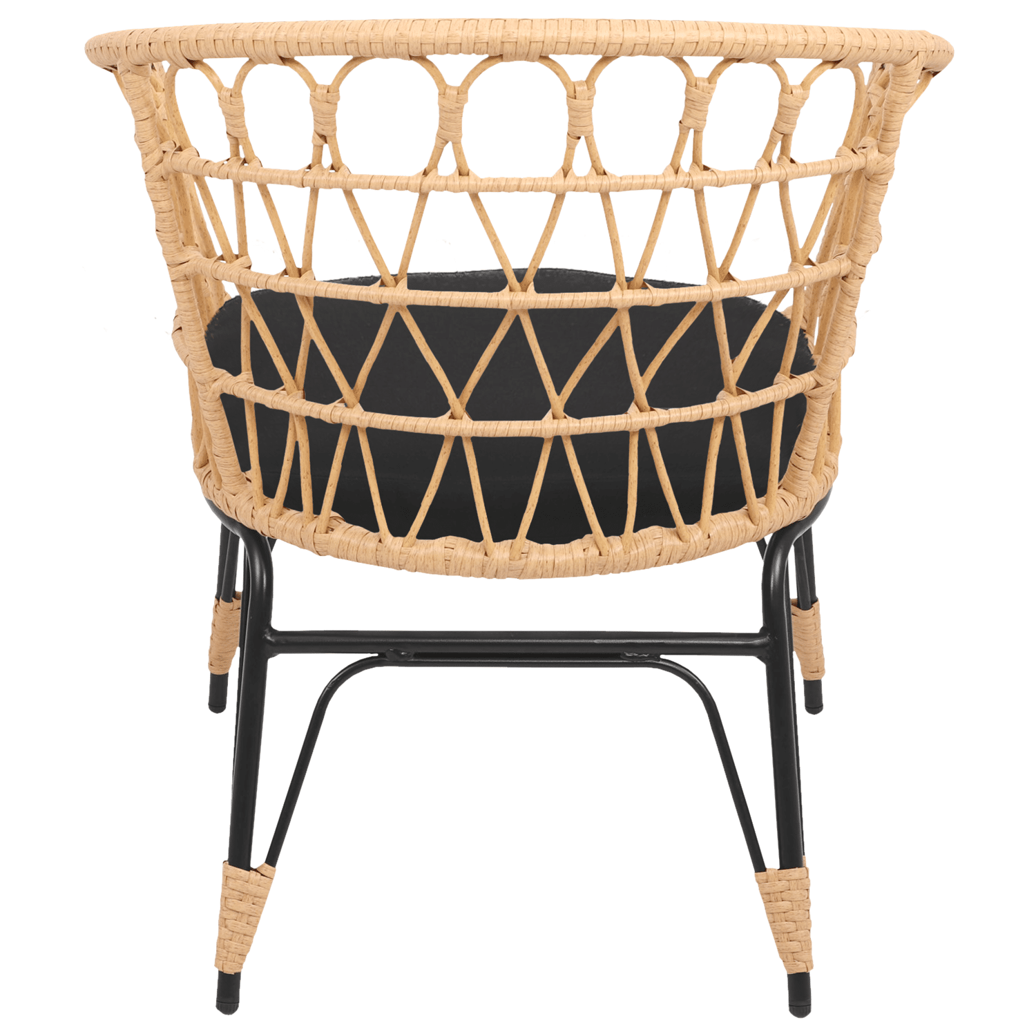 Set di 2 poltrone in rattan sintetico con cuscini AIKO