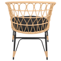 Set di 2 poltrone in rattan sintetico con cuscini AIKO