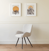 Chaise en chenille beige