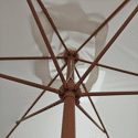 Parasol droit HAPUNA rectangulaire 2x3m beige et effet bois