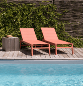 Lot de 2 bains de soleil en...