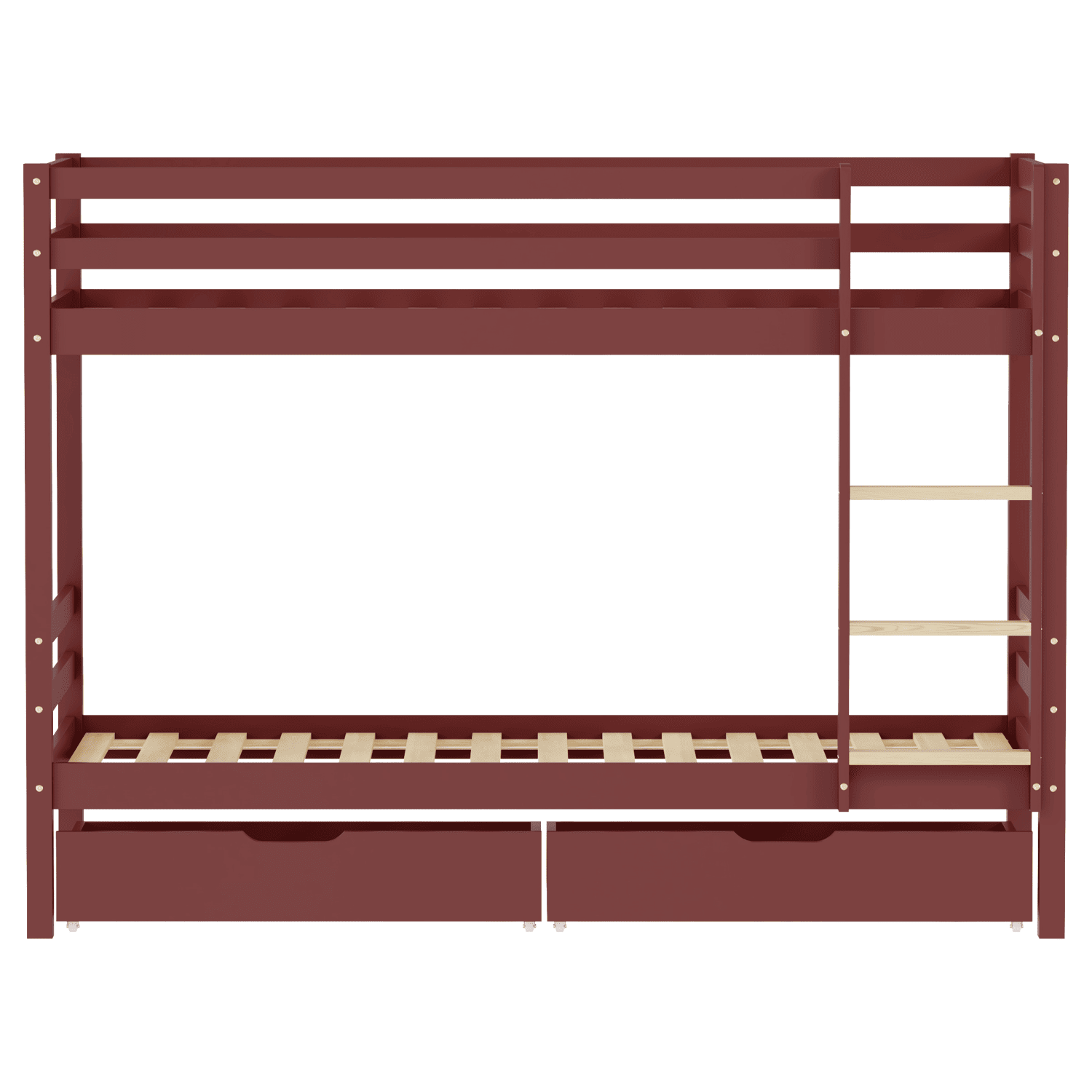 Kinderstapelbed 190x90cm terracotta met laden