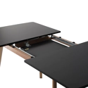 Ausziehbarer Tisch HELGA 120 / 160cm schwarz