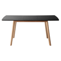 HELGA uitschuifbare tafel 120 / 160cm zwart