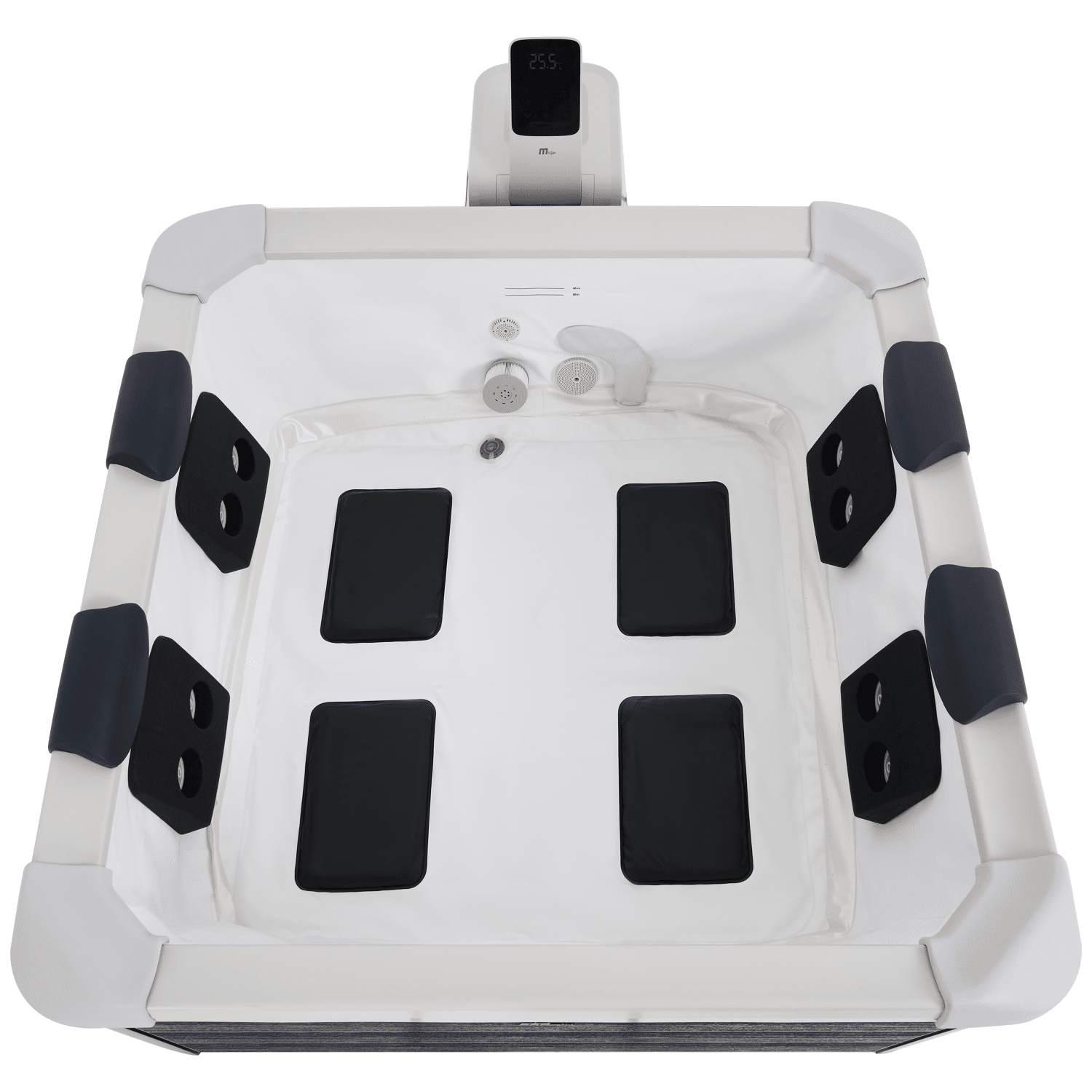 MSPA - Spa rigide connecté carré 180cm OSLO AERO PLUS - 6 places + bar flottant