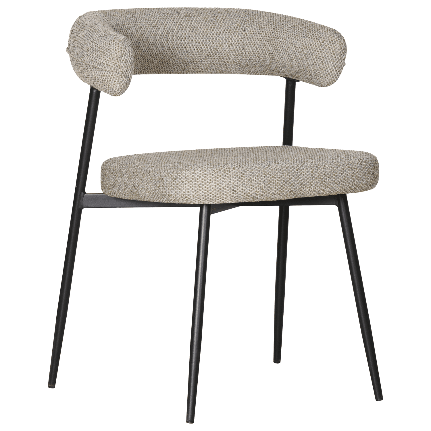 Lot de 2 chaises en tissu vert chiné THEA