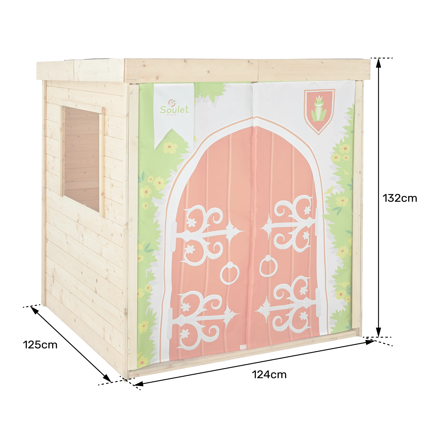 Soulet - Cabane en bois et tissu pour enfants PRINCESSE