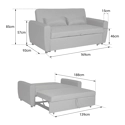 Grünes Samt-Couch-Sofa mit 2 Sitzplätzen MATT