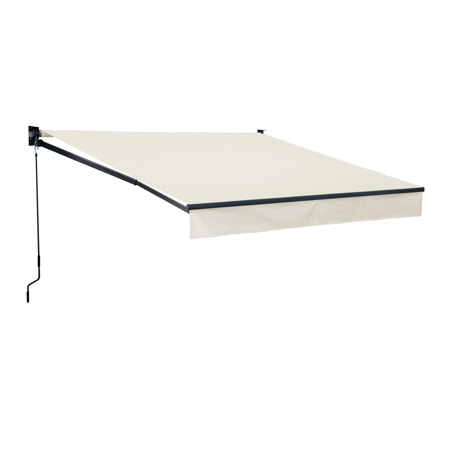 Toldo SAULE 2,95 × 2,5m - Tecido bege e estrutura cinzenta