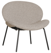 Fauteuil en tissu taupe chiné