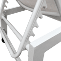 Set van 2 wit BARBADOS ligstoelen en bijzettafel van textilene - wit aluminium