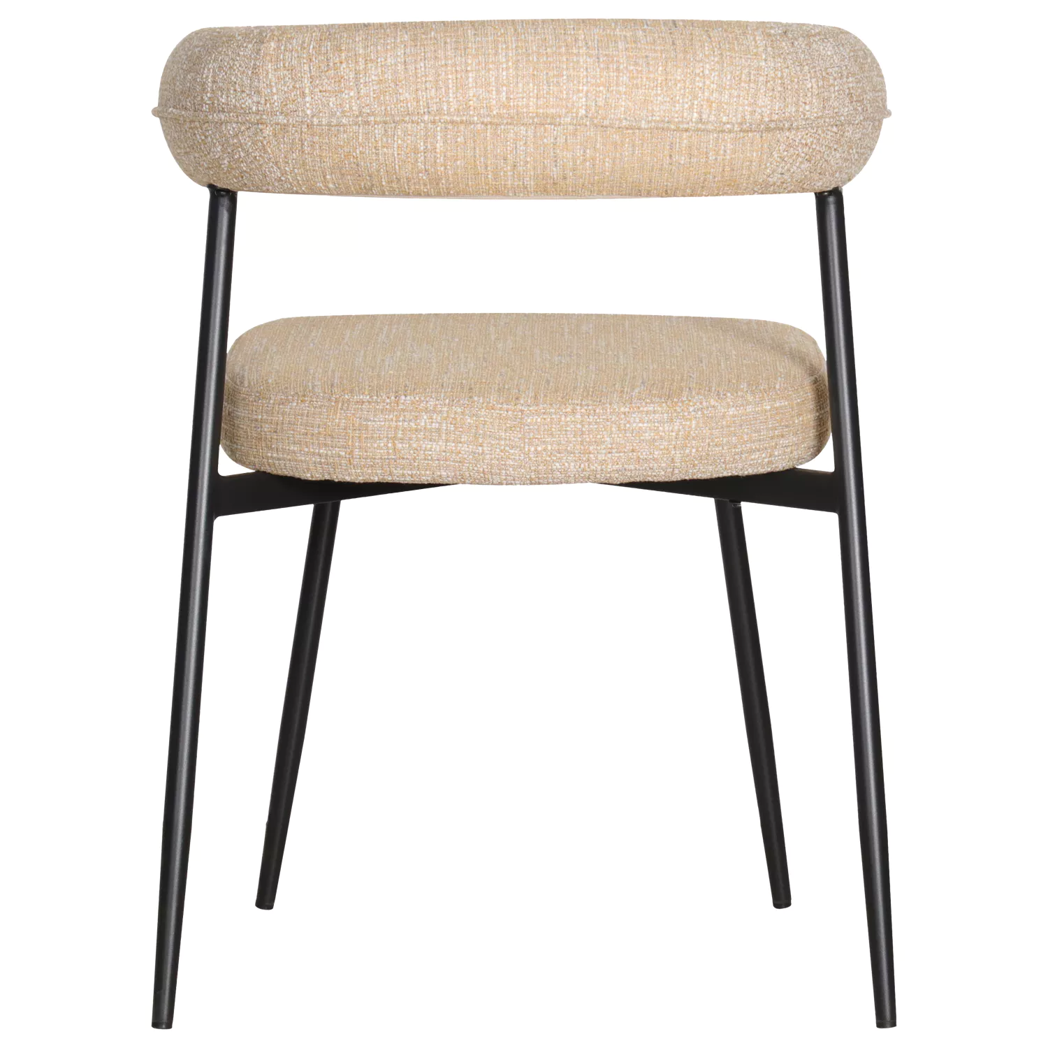 Lot de 2 chaises en tissu jaune chiné THEA