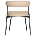 Lot de 2 chaises en tissu jaune chiné THEA