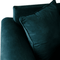 Fauteuil love seat en velours vert émeraude OSCAR