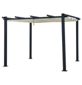 Pérgola livre 3 × 3m bege -...