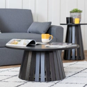 Table basse ronde 80cm style scandinave noire LIV