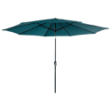 Parasol droit HAPUNA rond 3,30m de diamètre bleu