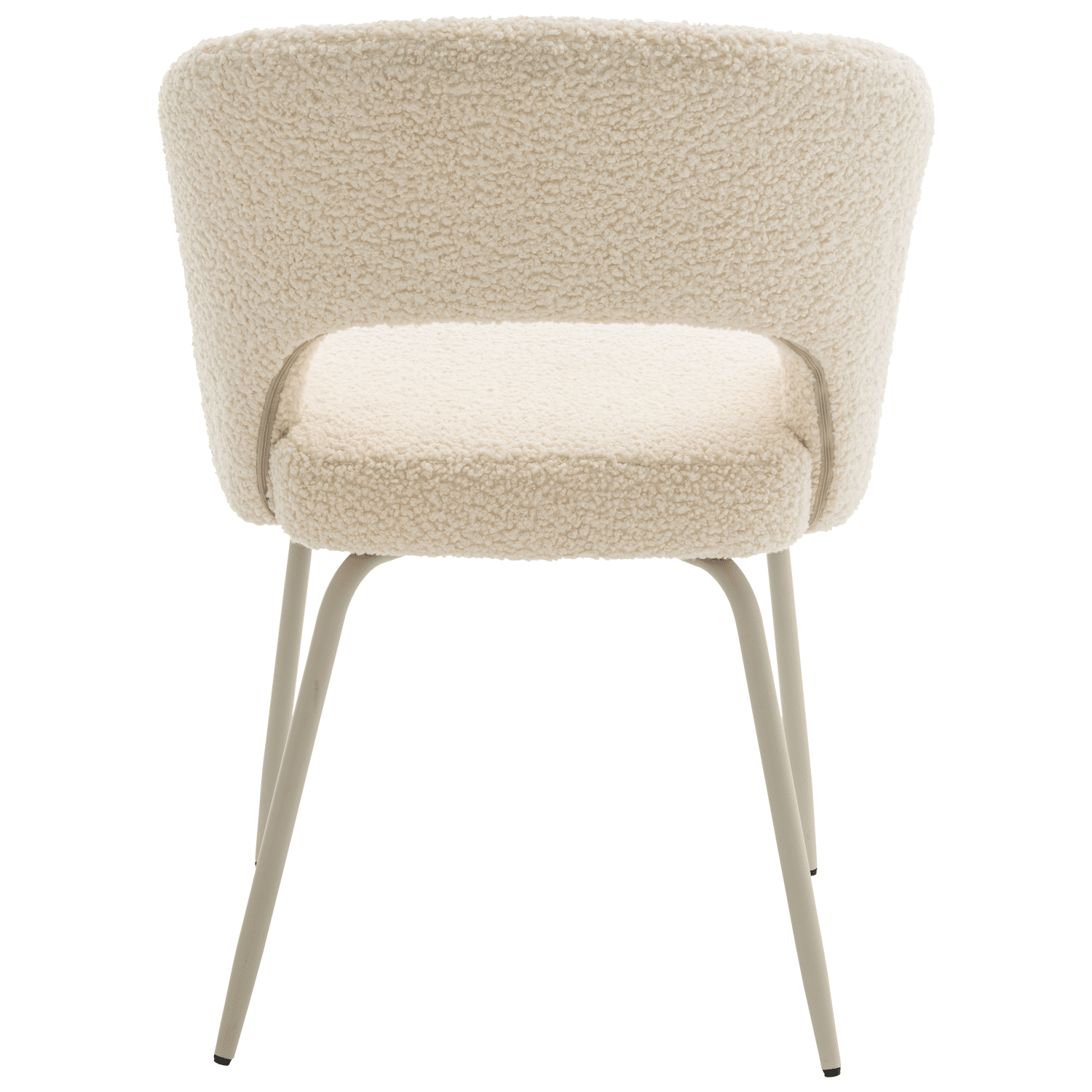Lote de 2 sillas FLAVIA de tela de bucles beige