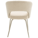Lote de 2 sillas FLAVIA de tela de bucles beige