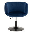 Tabouret de bar en velours bleu NOLAN