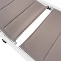 Lot de 2 bains de soleil en textilène taupe - aluminium blanc