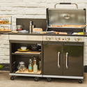 COOK'IN GARDEN - Barbecue au gaz FIDGI 4 avec desserte