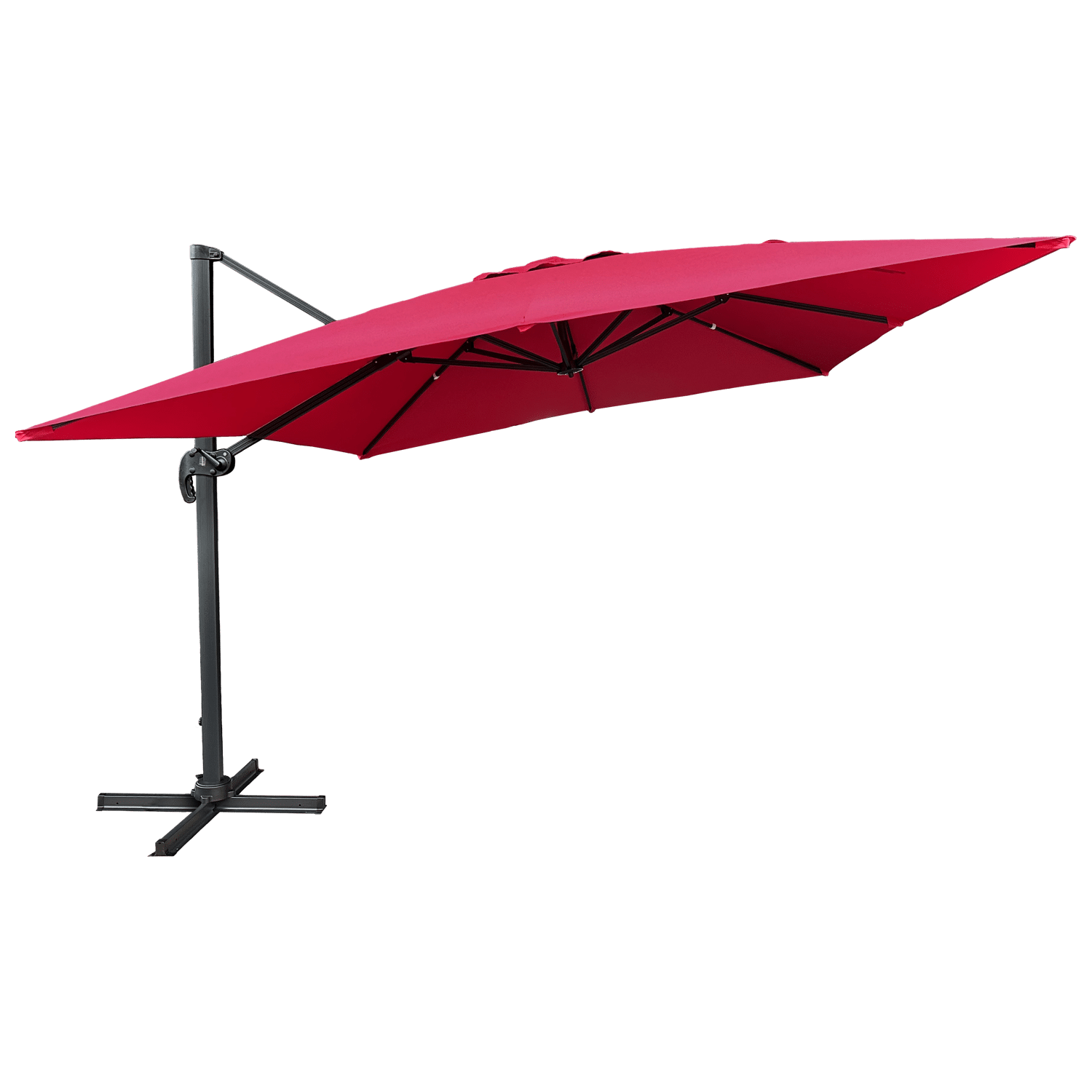 Parasol déporté MOLOKAI carré 3x3m fuchsia + housse